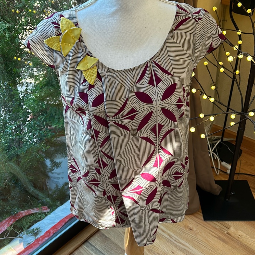 FLOREAT Anthropology Silk top size 4